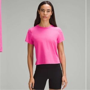Lululemon classic fit cotton blend tee- sonic pink